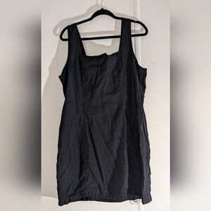 Old Navy Linen Black Midi Dress